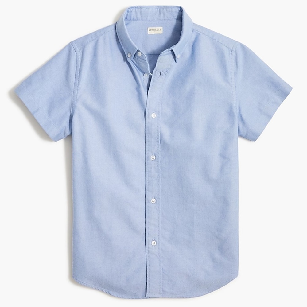 Crewcuts Light Blue Short Sleeve Button-Down Shirt